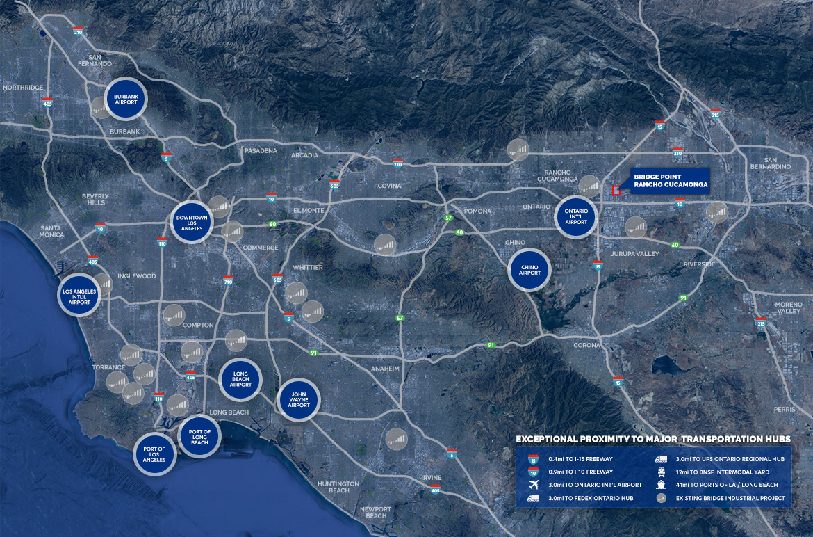 Bridge Point Rancho Cucamonga Location Map