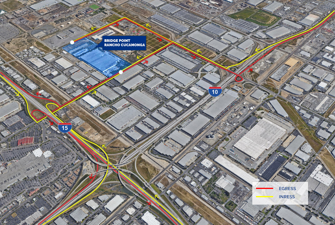Bridge Point Rancho Cucamonga Ingress / Egress Map